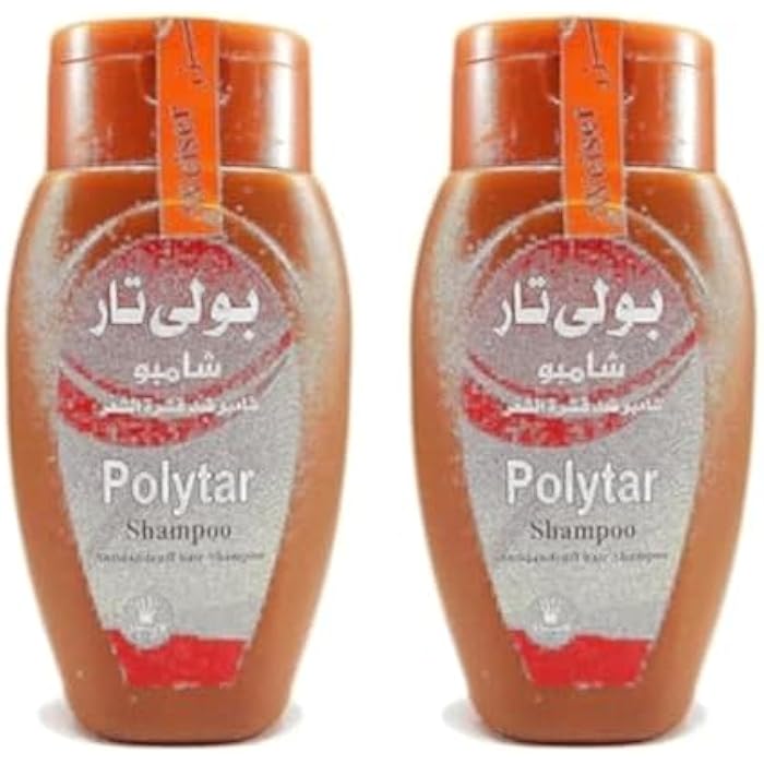 Polytar Shampoo Hair Anti Dandruff Scalp Cleanser Itching Eczema Psoriasis Lice Hair Skin Protection ShowerCare (2 Packages) - Image 1